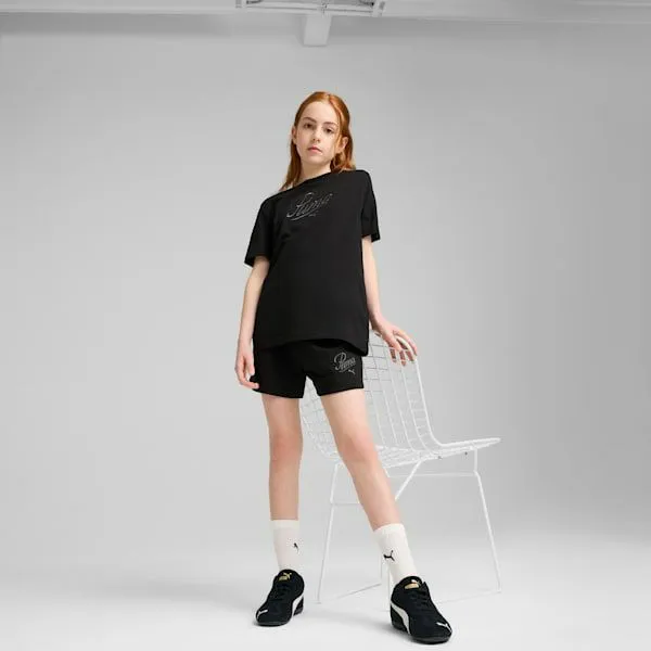 Puma Kids Essentials Script Big 039 Tee Puma Black 8211 Kids