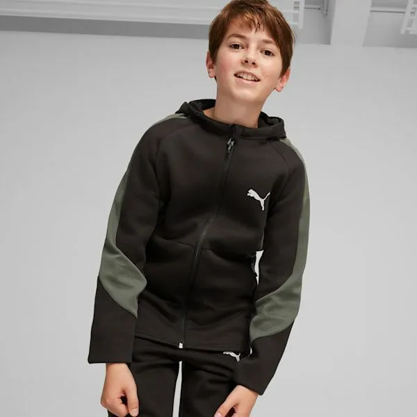 Puma Kids EvoSTRIPE Big 039 ZipUp Sweatshirt Puma Black 8211 Kids
