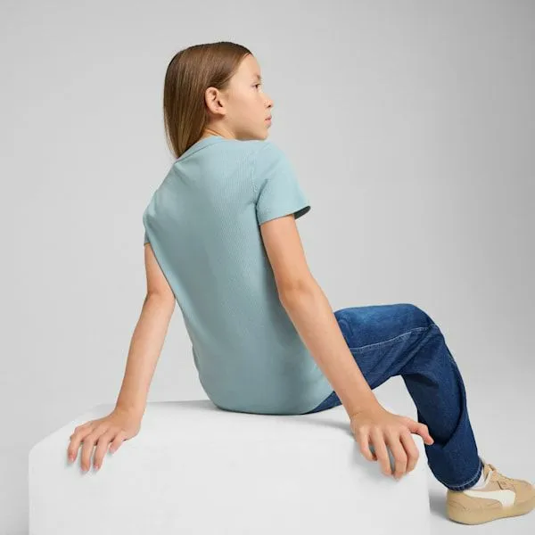 Puma Kids Graphics Big 039 Ribbed Tee Modern Mint 8211 Kids