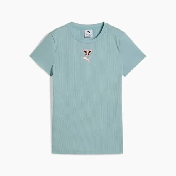 Puma Kids Graphics Big 039 Ribbed Tee Modern Mint 8211 Kids