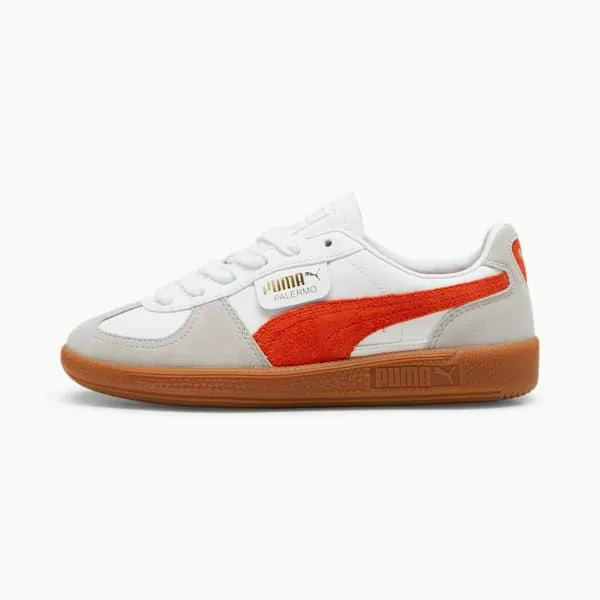Puma Kids Palermo Leather Big 039 Sneakers Puma Whiteredmazinggum 8211 Kids