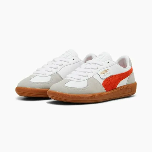 Puma Kids Palermo Leather Big 039 Sneakers Puma Whiteredmazinggum 8211 Kids