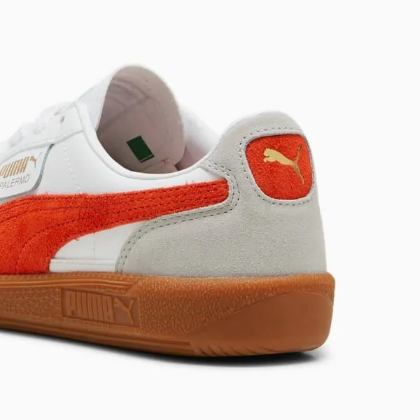 Puma Kids Palermo Leather Big 039 Sneakers Puma Whiteredmazinggum 8211 Kids