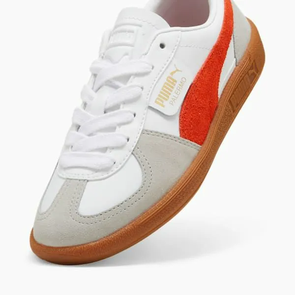 Puma Kids Palermo Leather Big 039 Sneakers Puma Whiteredmazinggum 8211 Kids