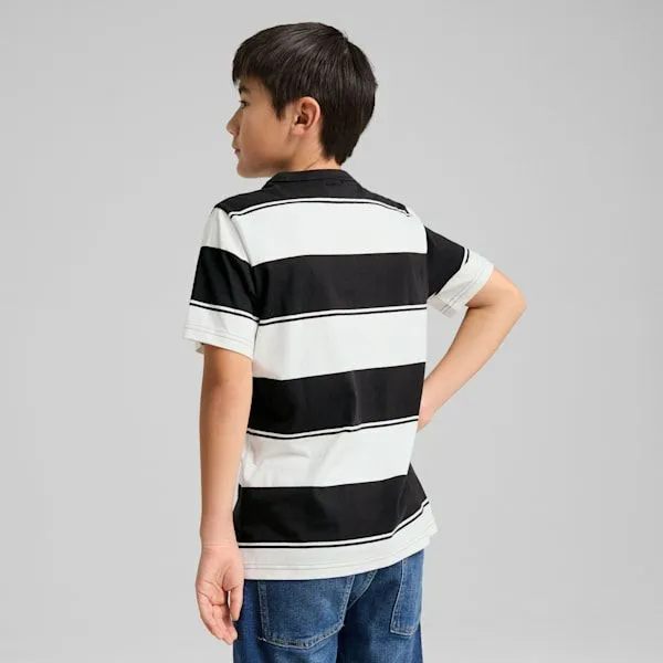 Puma Kids PUMA Class Big 039 Striped Tee Puma Black 8211 Kids