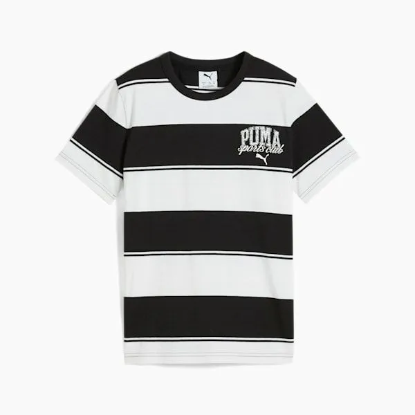 Puma Kids PUMA Class Big 039 Striped Tee Puma Black 8211 Kids