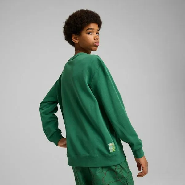 Puma Kids PUMA X TMNT Big 039 Relaxed Graphic Crew Sweatshirt Vine 8211 Kids Puma Kids PUMA X TMNT Big 039 Relaxed Graphic Crew Sweatshirt Vine 8211 Kids