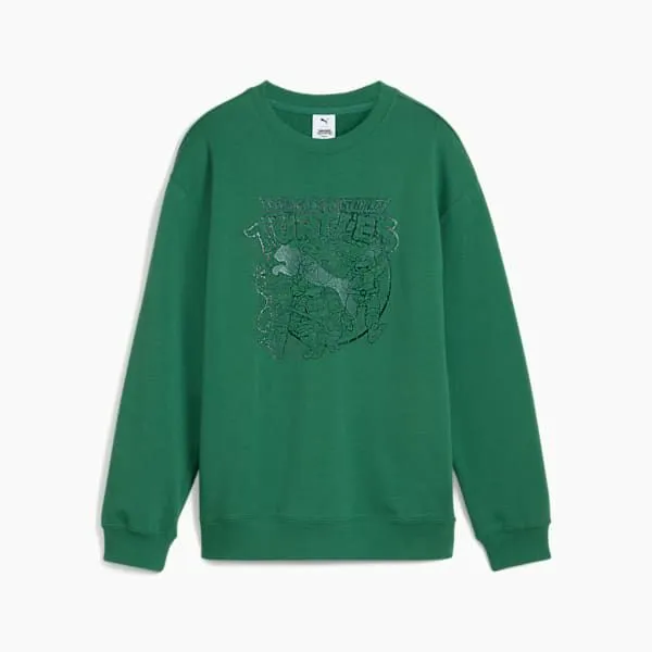 Puma Kids PUMA X TMNT Big 039 Relaxed Graphic Crew Sweatshirt Vine 8211 Kids Puma Kids PUMA X TMNT Big 039 Relaxed Graphic Crew Sweatshirt Vine 8211 Kids
