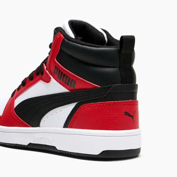 Puma Kids Rebound V6 Big 039 Mid Top Sneakers Puma Whitepuma Blackfor All Time Red 8211 Kids Puma Kids Rebound V6 Big 039 Mid Top Sneakers Puma Whitepuma Blackfor All Time Red 8211 Kids