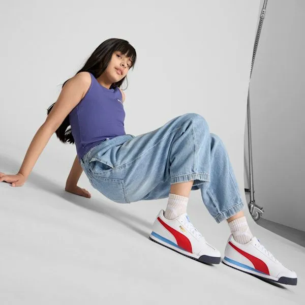 Puma Kids Roma 24 Standard Big 039 Sneakers Puma Whitefor All Time Red 8211 Kids Puma Kids Roma 24 Standard Big 039 Sneakers Puma Whitefor All Time Red 8211 Kids