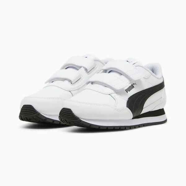 Puma Kids ST Runner V4 Leather Little 039 Alternate Closure Sneakers Puma Whitepuma Blackcast Iron 8211 Kids Puma Kids ST Runner V4 Leather Little 039 Alternate Closure Sneakers Puma Whitepuma Blackcast Iron 8211 Kids