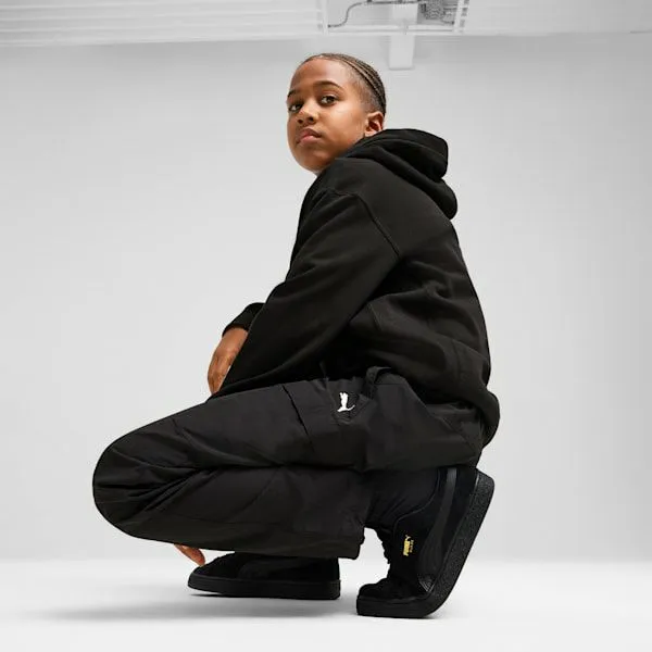 Puma Kids Wardrobe Essentials Big 039 Relaxed Woven Cargo Pants Puma Black 8211 Kids Puma Kids Wardrobe Essentials Big 039 Relaxed Woven Cargo Pants Puma Black 8211 Kids
