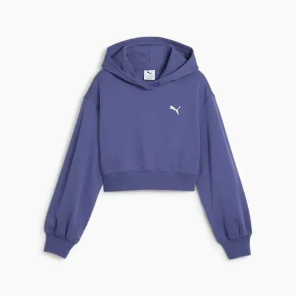 Puma Kids Wardrobe Essentials Big 039 Short Length Hoodie Blue Crystal 8211 Kids Puma Kids Wardrobe Essentials Big 039 Short Length Hoodie Blue Crystal 8211 Kids