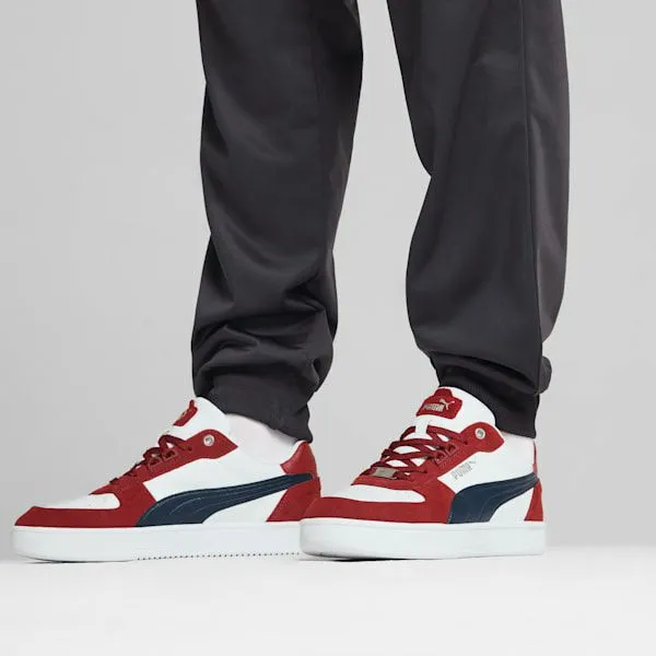 Puma Lifestyle Caven 20 Lux Suede 039s Sneakers Intense Redclub Navypuma White 8211 Men Puma Lifestyle Caven 20 Lux Suede 039s Sneakers Intense Redclub Navypuma White 8211 Men