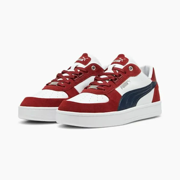 Puma Lifestyle Caven 20 Lux Suede 039s Sneakers Intense Redclub Navypuma White 8211 Men Puma Lifestyle Caven 20 Lux Suede 039s Sneakers Intense Redclub Navypuma White 8211 Men