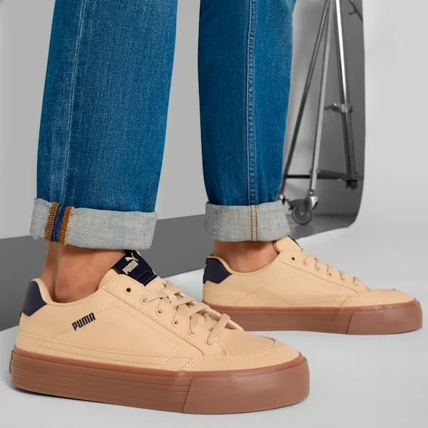 Puma Lifestyle Court Classic Vulcanized 039s Sneakers Light Sandnew Navygum 8211 Men Puma Lifestyle Court Classic Vulcanized 039s Sneakers Light Sandnew Navygum 8211 Men