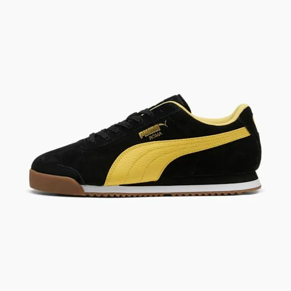 Puma Lifestyle Roma Suede 039s Sneakers Puma Blacksunny Yellow 8211 Men