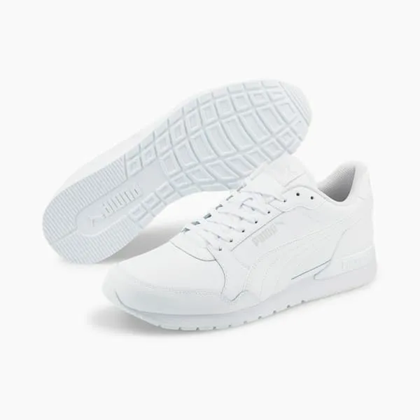 Puma Lifestyle ST Runner V3 Leather 039s Sneakers Puma Whitepuma Whitegray Violet 8211 Men Puma Lifestyle ST Runner V3 Leather 039s Sneakers Puma Whitepuma Whitegray Violet 8211 Men