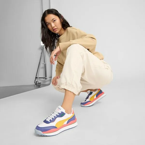 Puma Lifestyle Style Rider NYC Flagship 039s Sneakers Puma Whitesunny Yellowblue Crystalpeach Frost 8211 Women Puma Lifestyle Style Rider NYC Flagship 039s Sneakers Puma Whitesunny Yellowblue Crystalpeach Frost 8211 Women