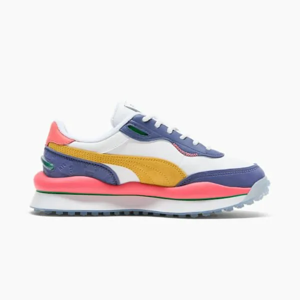 Puma Lifestyle Style Rider NYC Flagship 039s Sneakers Puma Whitesunny Yellowblue Crystalpeach Frost 8211 Women Puma Lifestyle Style Rider NYC Flagship 039s Sneakers Puma Whitesunny Yellowblue Crystalpeach Frost 8211 Women