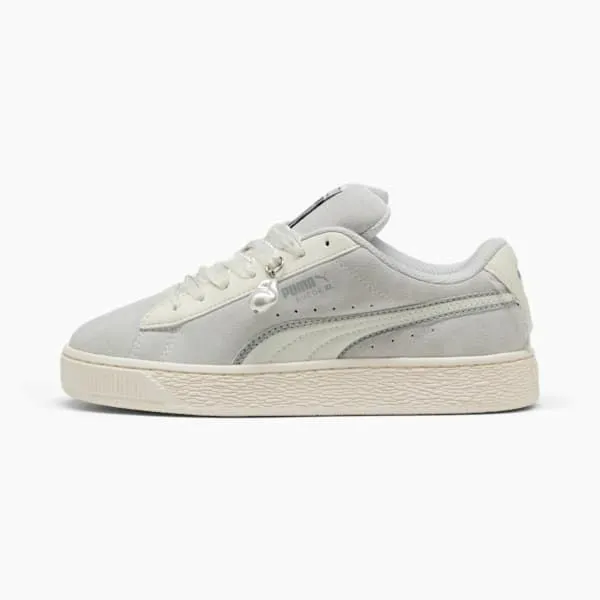 Puma Lifestyle Suede XL Glam Athletics 039s Sneakers Feather Graywarm White 8211 Women Puma Lifestyle Suede XL Glam Athletics 039s Sneakers Feather Graywarm White 8211 Women