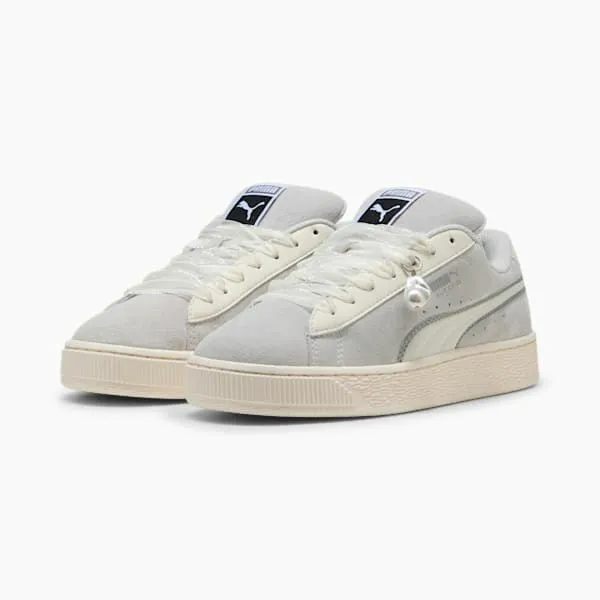 Puma Lifestyle Suede XL Glam Athletics 039s Sneakers Feather Graywarm White 8211 Women Puma Lifestyle Suede XL Glam Athletics 039s Sneakers Feather Graywarm White 8211 Women