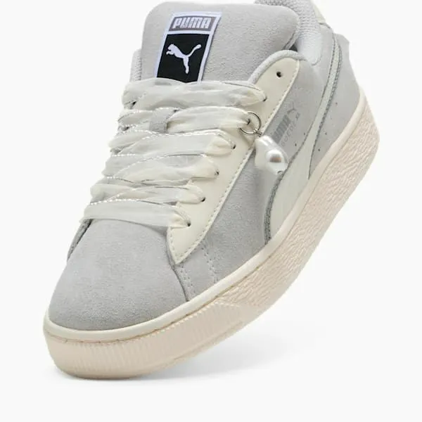 Puma Lifestyle Suede XL Glam Athletics 039s Sneakers Feather Graywarm White 8211 Women Puma Lifestyle Suede XL Glam Athletics 039s Sneakers Feather Graywarm White 8211 Women