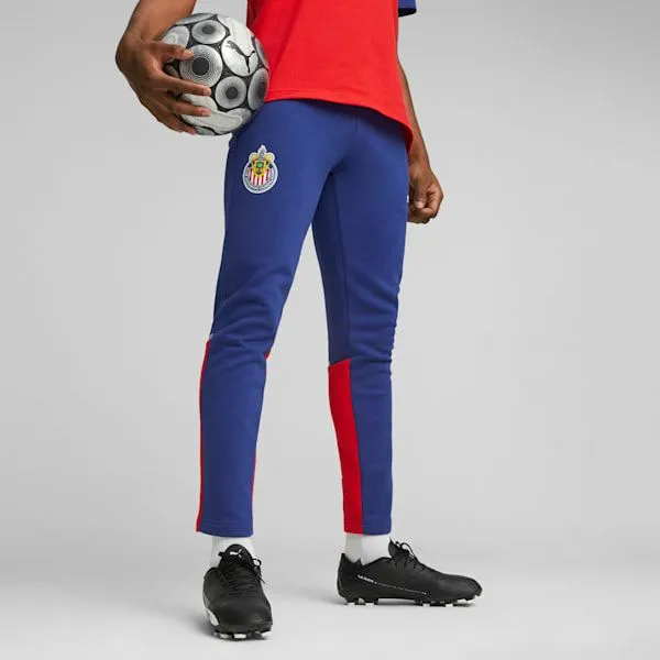 Puma Pants CD Guadalajara 039s Soccer Pants Elektro Bluepuma Red 8211 Men