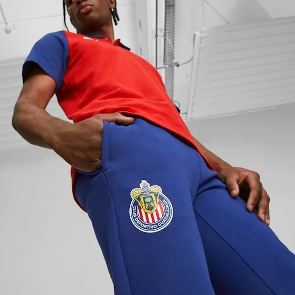 Puma Pants CD Guadalajara 039s Soccer Pants Elektro Bluepuma Red 8211 Men