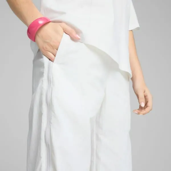 Puma Pants DARE TO 039s Relaxed Woven ZipOff Pants Puma White 8211 Women