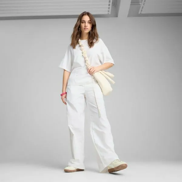 Puma Pants DARE TO 039s Relaxed Woven ZipOff Pants Puma White 8211 Women