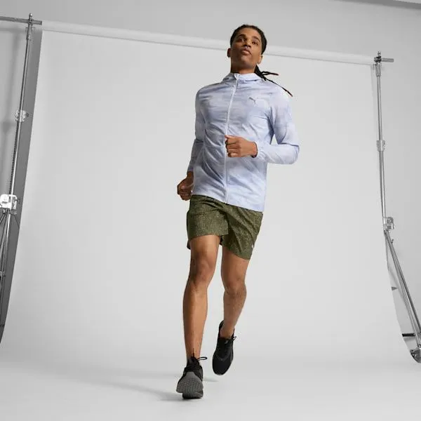Puma Shorts PUMA 039s Patterned Running Shorts Dark Oliveaop 8211 Men