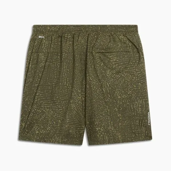 Puma Shorts PUMA 039s Patterned Running Shorts Dark Oliveaop 8211 Men