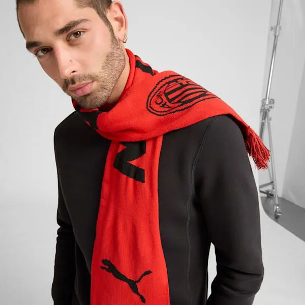 Puma Soccer AC Milan FtblESSENTIALS Soccer Scarf For All Time Redpuma Black 8211 Women Puma Soccer AC Milan FtblESSENTIALS Soccer Scarf For All Time Redpuma Black 8211 Women