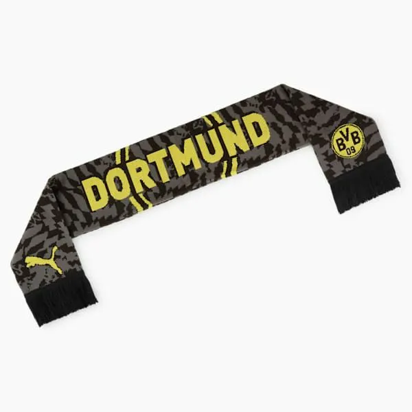 Puma Soccer Borussia Dortmund FtblESSENTIALS Soccer Scarf Faster Yellowpuma Black 8211 Women Puma Soccer Borussia Dortmund FtblESSENTIALS Soccer Scarf Faster Yellowpuma Black 8211 Women