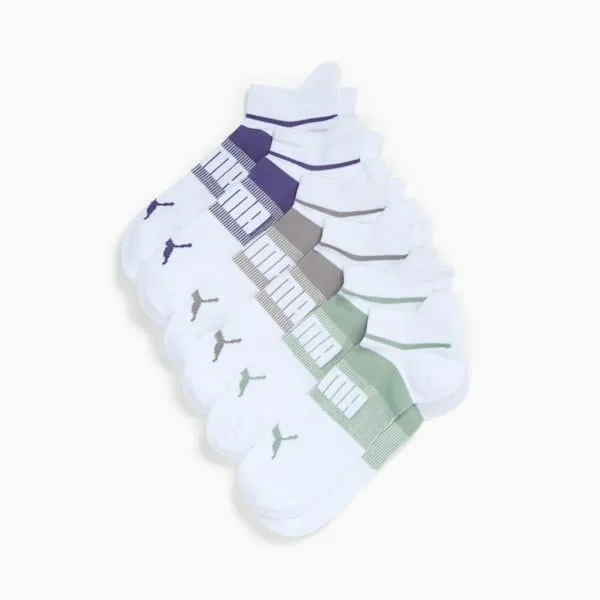 Puma Socks and Underwear 039s Extended Terry Crew LowCut Socks 6 Pairs White Green 8211 Men Puma Socks and Underwear 039s Extended Terry Crew LowCut Socks 6 Pairs White Green 8211 Men