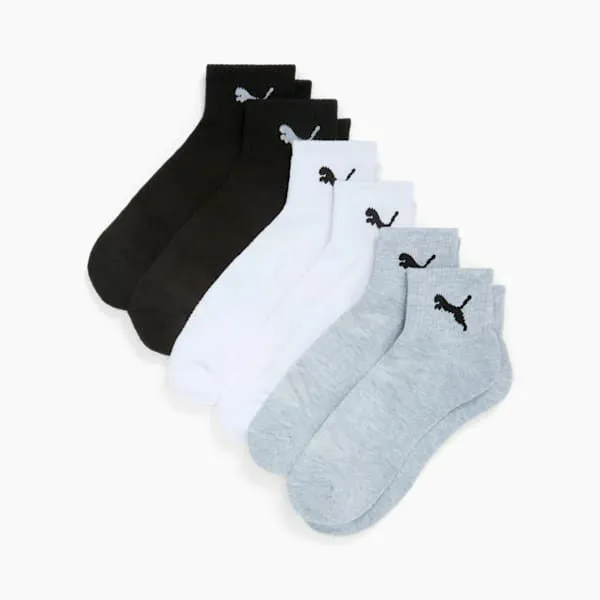 Puma Socks and Underwear 039s Half Terry QuarterLength Socks 6 Pairs White 8211 Men