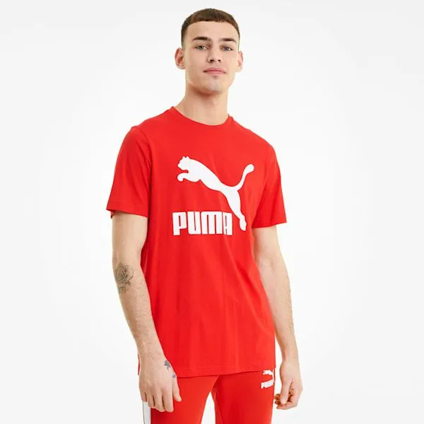 Puma TShirts and Tops Classics Logo 039s Tee High Risk Red 8211 Men