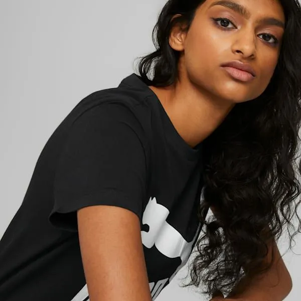 Puma TShirts and Tops Classics Logo 039s Tee Puma Black 8211 Women