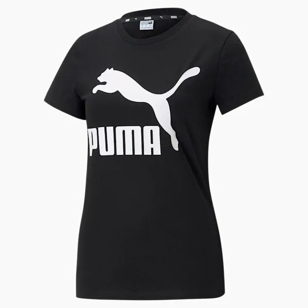 Puma TShirts and Tops Classics Logo 039s Tee Puma Black 8211 Women