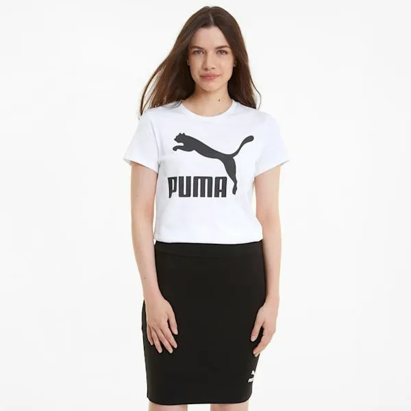 Puma TShirts and Tops Classics Logo 039s Tee Puma White 8211 Women