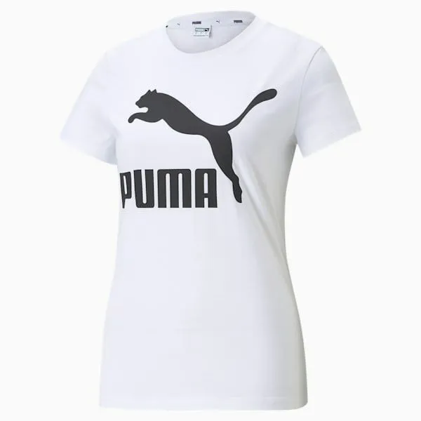 Puma TShirts and Tops Classics Logo 039s Tee Puma White 8211 Women
