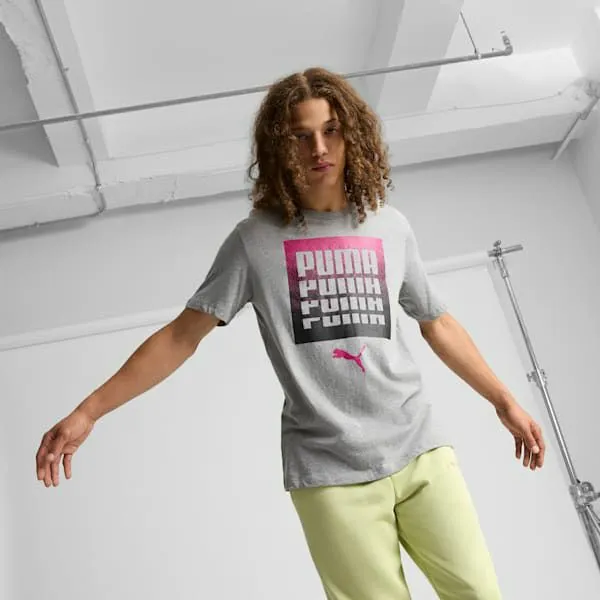 Puma TShirts and Tops Dissolve 039s Graphic Tee Medium Gray Heather 8211 Men
