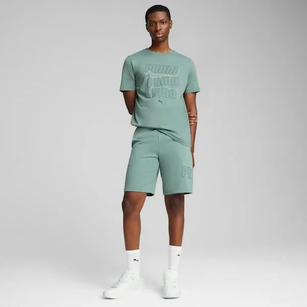 Puma TShirts and Tops ESS Stacked Logo 039s Tee Green Moon 8211 Men