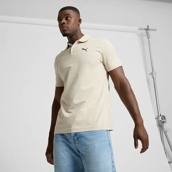 Puma TShirts and Tops Essentials 039s Polo Shirt Desert Dust 8211 Men