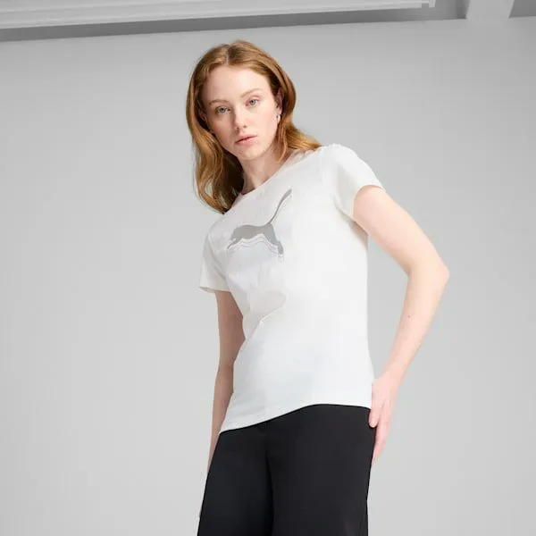 Puma TShirts and Tops Essentials Metallic 039s Tee Puma Whitemetallic Gold 8211 Women Puma TShirts and Tops Essentials Metallic 039s Tee Puma Whitemetallic Gold 8211 Women