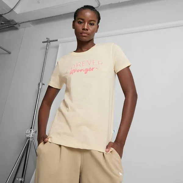 Puma TShirts and Tops Forever Stronger 039s Tee Alpine Snow 8211 Women
