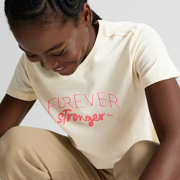 Puma TShirts and Tops Forever Stronger 039s Tee Alpine Snow 8211 Women