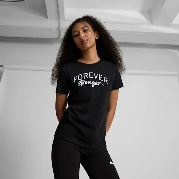 Puma TShirts and Tops Forever Stronger 039s Tee Puma Black 8211 Women