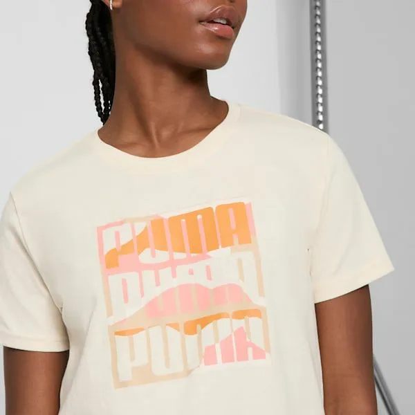 Puma TShirts and Tops GRAPHICS Mountain 039s Tee Alpine Snow 8211 Women
